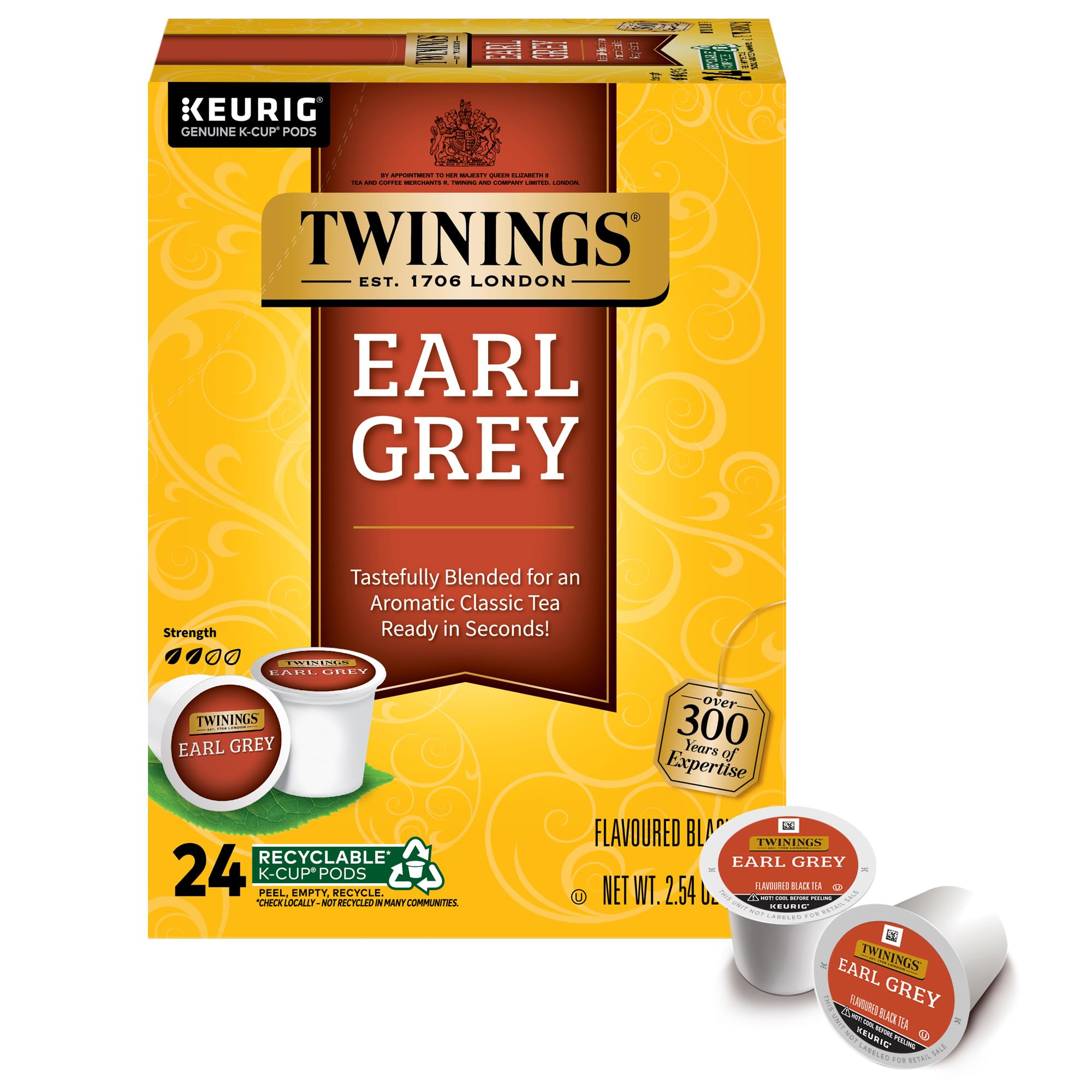 Twinings® Earl Grey Tea, Keurig® K-Cup® Pods, 24/Box