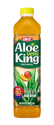 OKF Aloe Vera King Drink, Mango, 1.5 Liter (Pack of 12)