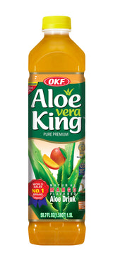 OKF Aloe Vera King Drink, Mango, 1.5 Liter (Pack of 12)