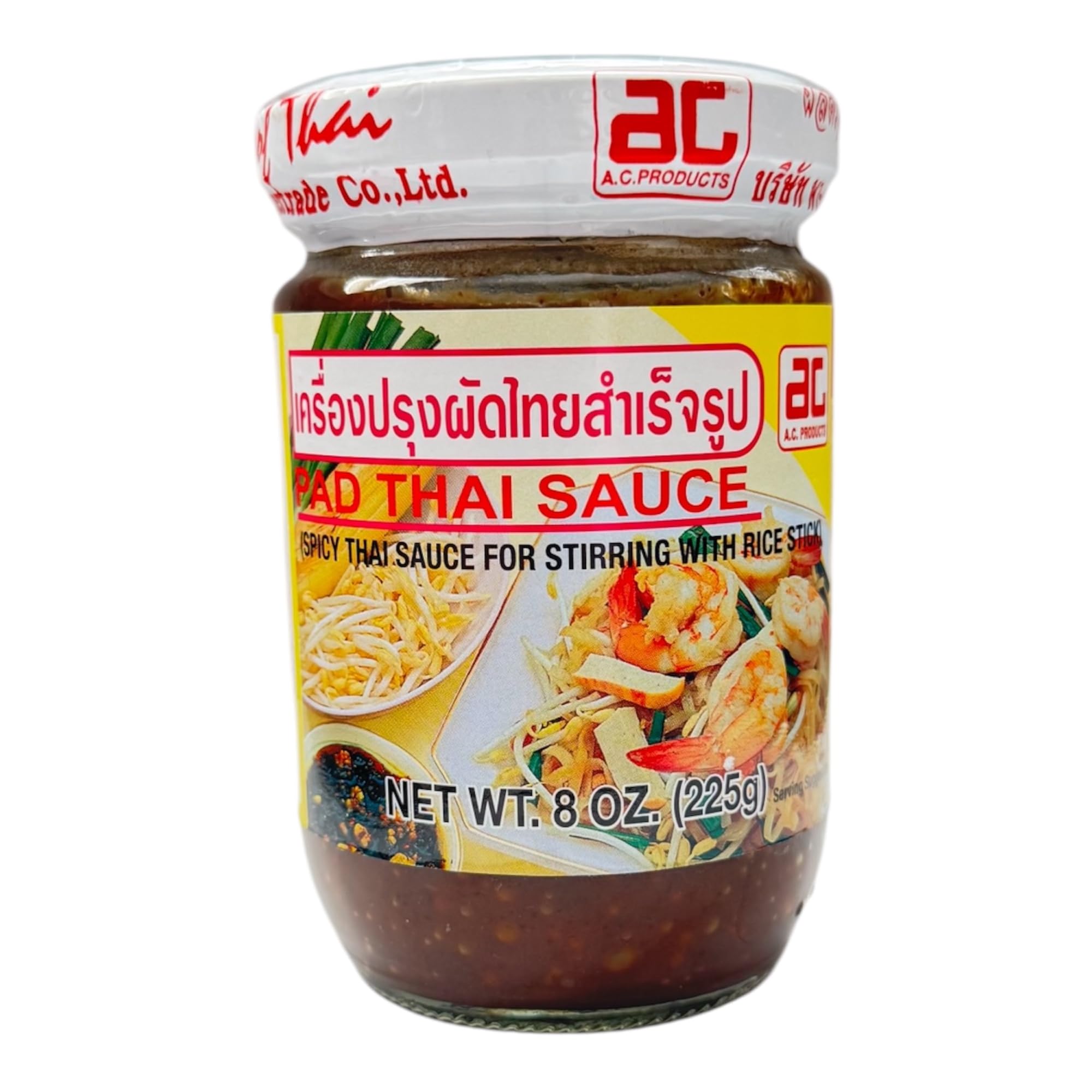 AquaNation Listing For A.C. Products Spicy Pad Thai Sauce - Authentic Thai Stir-Fry Sauce for Rice Stick Noodles, Sweet, Tangy & Spicy Flavor
