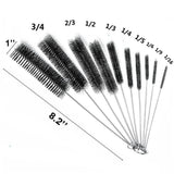 Eboot 10 Pcs 8.2 Inch Tube Cleaning Brushes Nylon Cleaner Brush Long Sink Drain Pipe Cleaning Brushes 10 Different Diameters for Bottle Straw Tumbler