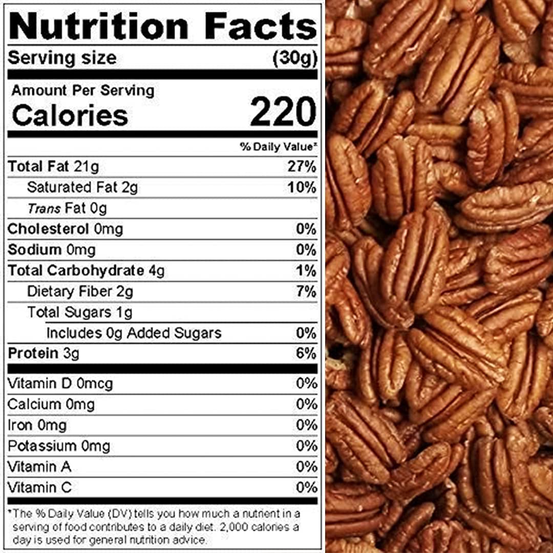 Presto Sales Pecan Halves 16 Oz | Raw, USA, Unsalted, Natural | Non-GMO, Keto/Paleo, Vegan | Perfect Mouth-Watering Taste, Low-Cholesterol, Dairy-Free