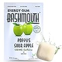 Bashmouth Energy Gum | 130mg Natural Caffeine Per Piece | Energizing Chews for Performance & Focus | Sugar Free, No Dyes, No Aspartame | 30 Pieces