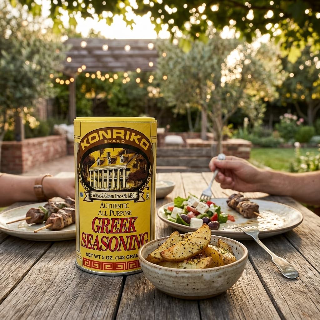 Konriko - Greek Authentic Seasoning 2.5 oz (Pack of 6) - Wheat Free - Gluten Free - No MSG