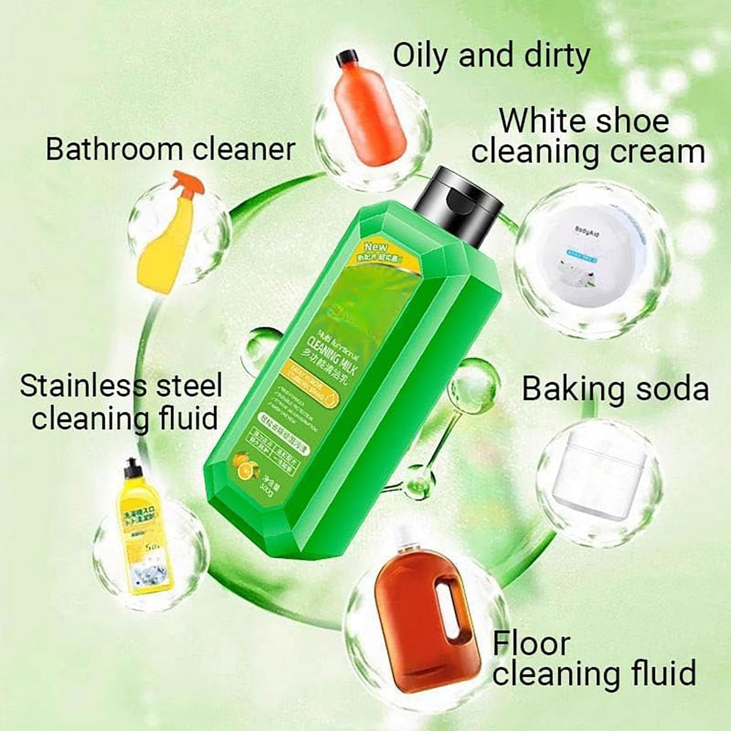 Chowye Powerful Multifunctional Cleaner, Multipurpose Concentrate Cleaner, Multi-Scene Household Strong Decontamination Cleaning Milk, Effectively