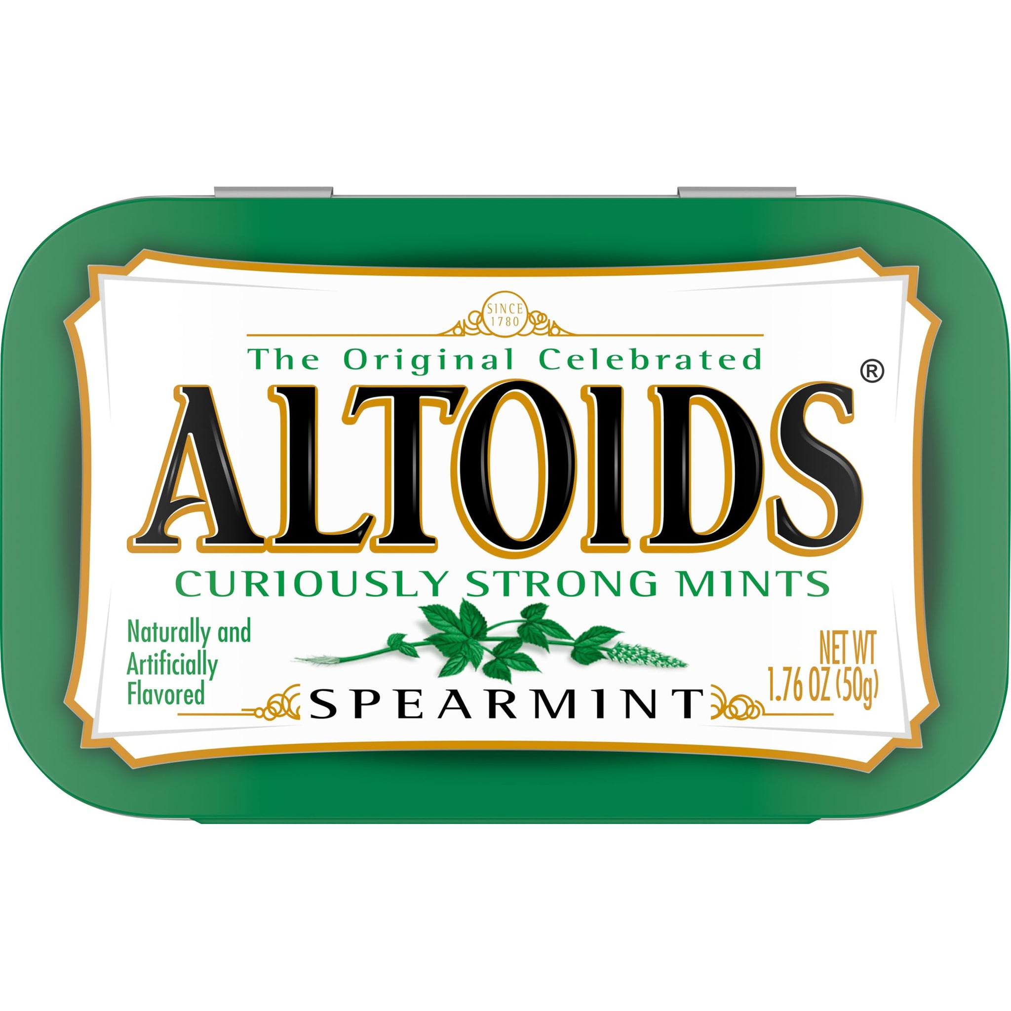 Spearmint Curiously Strong Mints, 1.76 Ounce Each (3 Pack, 5.28 Ounce Total)