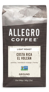 Allegro Coffee, Coffee Costa Rica El Volcan Ground, 12 Ounce