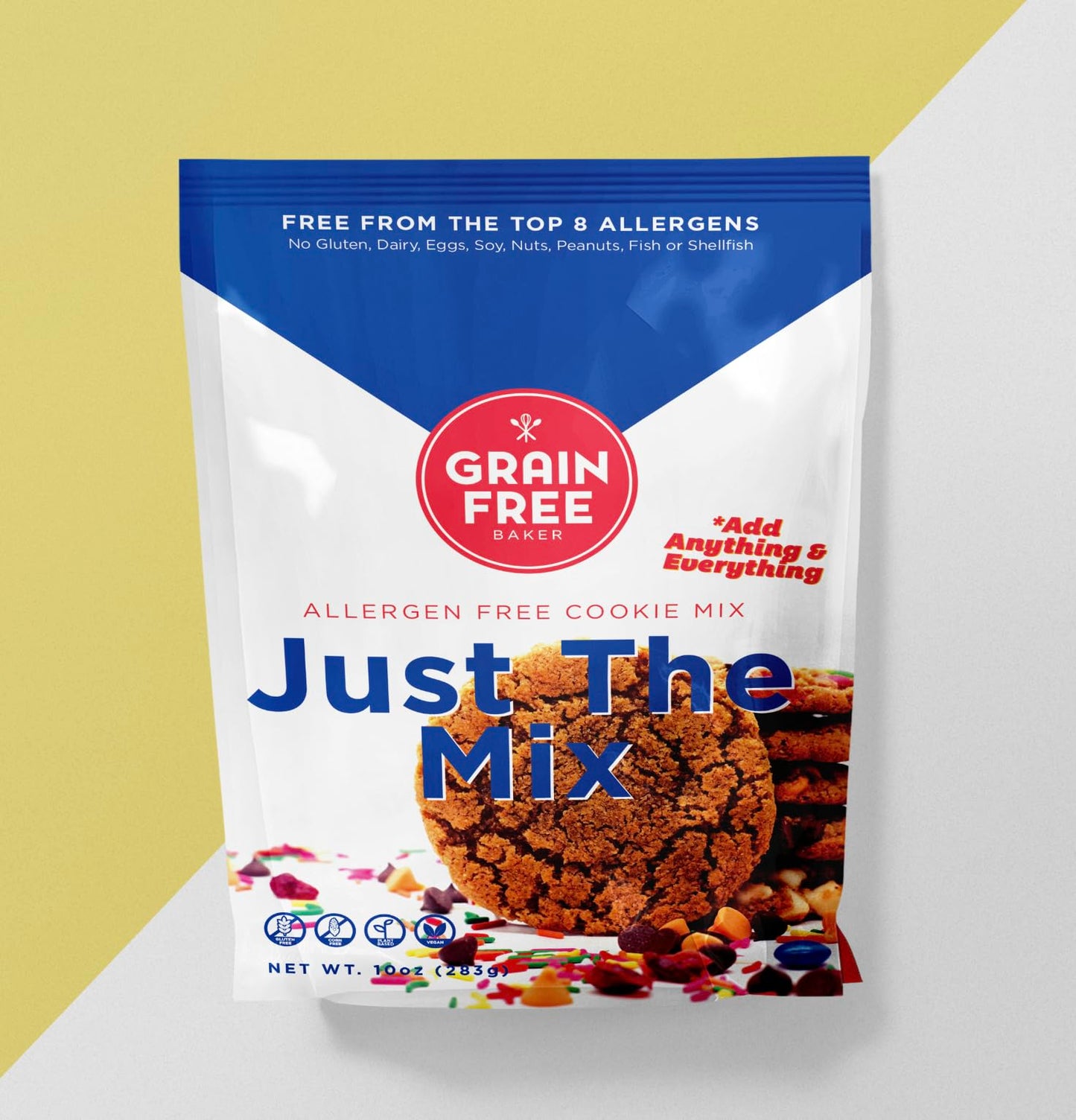 The Grain Free Baker - Allergen-Free Cookie Mix, Gluten-Free, Dairy-Free, Soy-Free, Nut-Free, Easy to Use, Add Anything You Like (oz, naturaly sweet)