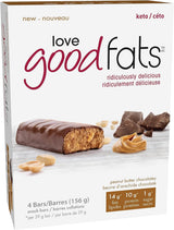 Love Good Fats Peanut Butter Chocolate Snack Bars 4 Count, 39 GR