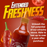Fusion Select 30 Oz Sriracha Hot Sauce - Gourmet Spicy & Sweet Chili Sauce Seasoning for Cooking, Pizza, Stir Fry, Chicken, Meat, Taco - Made from Sun
