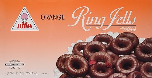 Joyva Orange Jelly Rings, Ring Jells Kosher for Passover, 9-Ounce (Pack of 1)