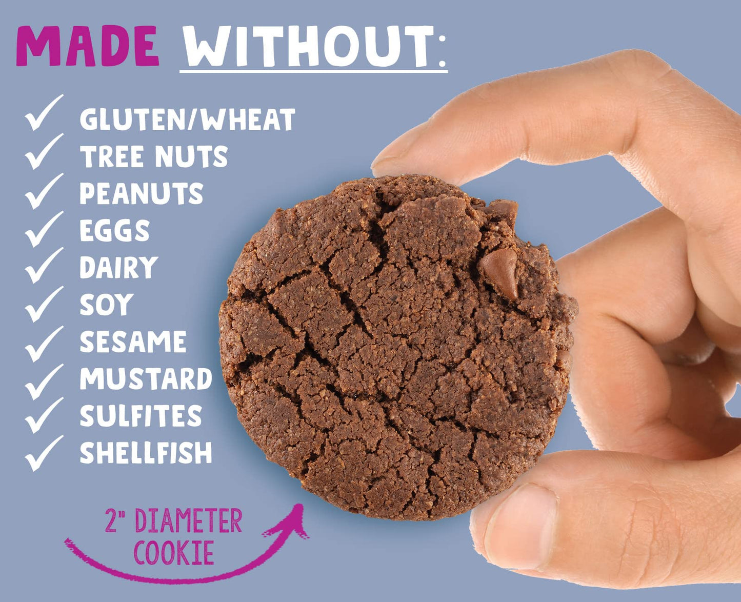 Allergy Smart Double Chocolate Cookies, 140 GR