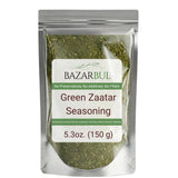Green Zaatar Seasoning, 5,3oz, Real Za'atar,%100 Natural, Zaatar Spice from Middle Eastern Spices, Perfect for Mediterranean Seasoning Blends, AKA