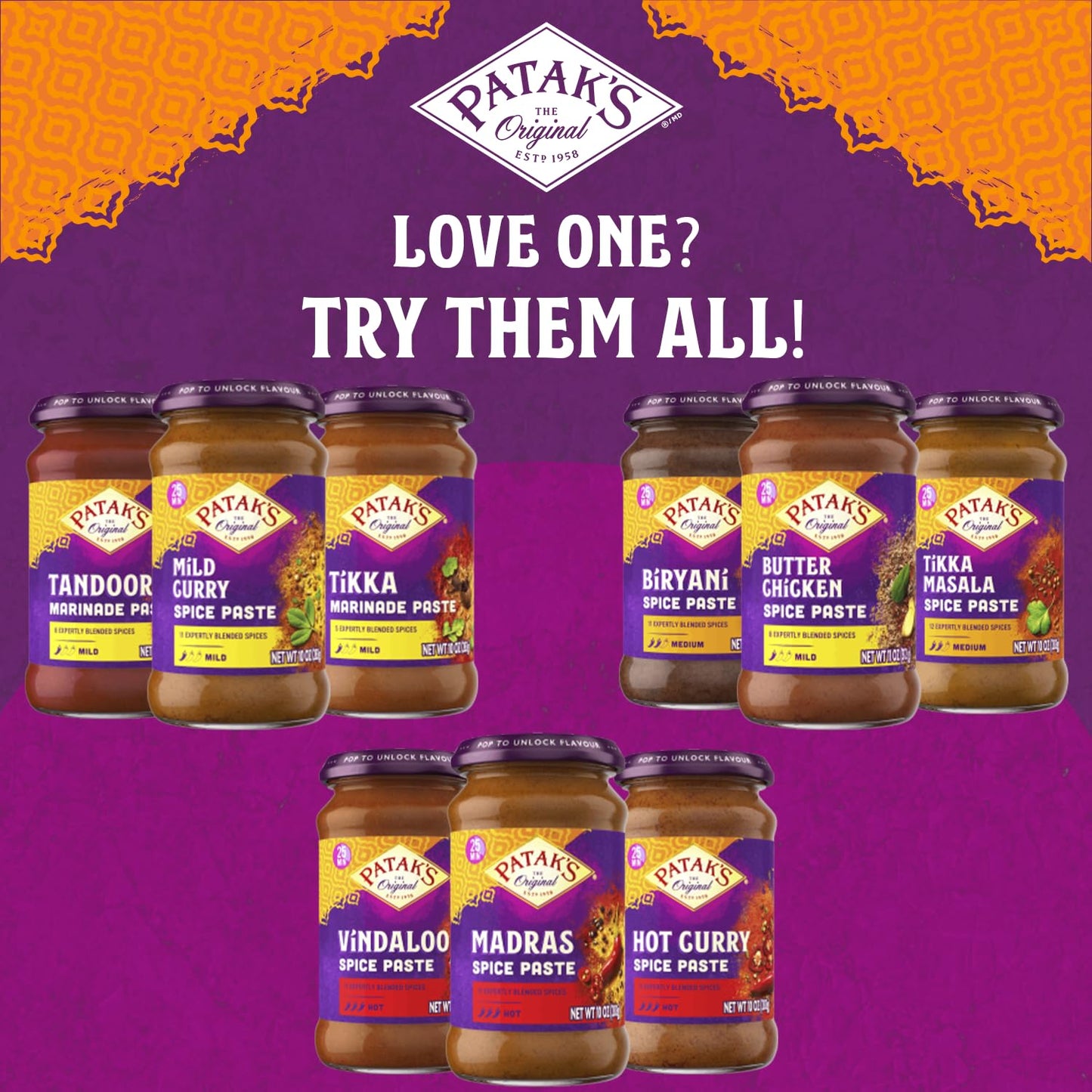 Patak’s Butter Chicken Spice Paste - Mild Indian Curry Paste with 8 Expertly Blended Spices - Gluten-Free and Vegan - Flavorful Butter Chicken Curry