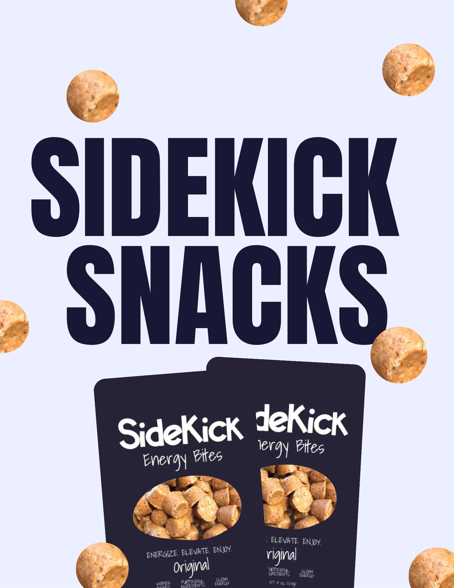 Sidekick Snacks Granola Bites | Peanut Butter Honey, No Preservatives, Real Ingredients, Healthy Snack, 10 bites per bag, 3 pk
