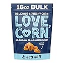LOVE CORN Sea Salt - Crunchy Roasted Corn Snack, 3 Ingredients, Gluten Free, Non-GMO, Vegan, Low Sugar - Alternative to Chips, Nuts & Crackers