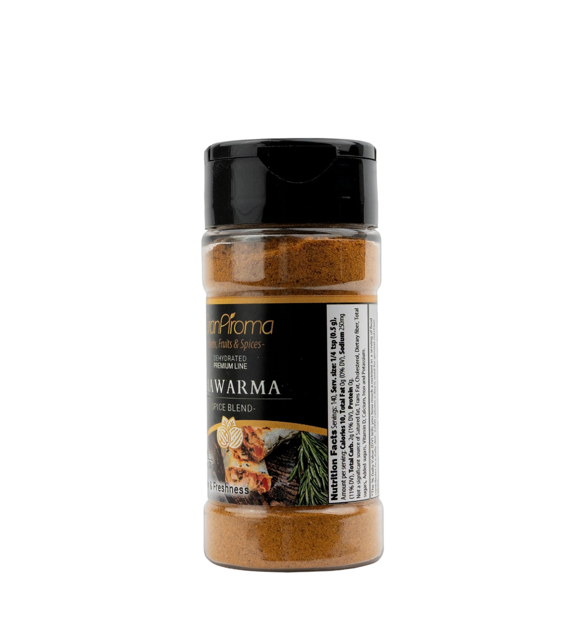 GranAroma Shawarma Spice Blend, Aromatic & Savory, Exotic Flavor, Authentic Middle Eastern Cuisine (2.48 Ounce)