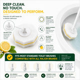 Qesea Toilet Wand Refills 60 Count Lemon Scent - Disposable Toilet Bowl Cleaner Brush Heads with Fresh Citrus Fragrance, Fits Most Standard Toilet