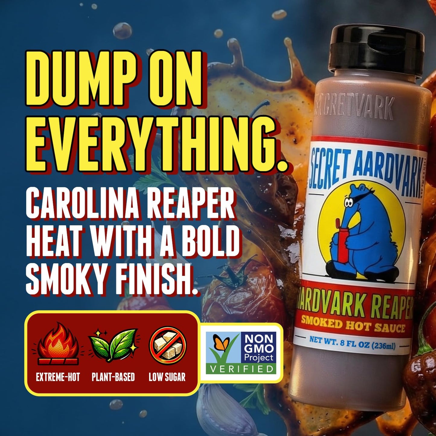 Secret Aardvark Carolina Reaper Hot Sauce, 8 fl oz