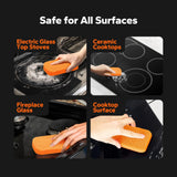CleanCrown 3-in-1 Cooktop Cleaner Kit (8.8 Oz Cooktop Cleaner + Scrubbing Pad + Scraper), Stovetop Cleaner for Electric Top Stoves, Ceramic Cooktops