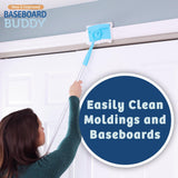 Baseboard Buddy | Lightweight Home Cleaning Essential, Perfect for Baseboards, Moldings & Walls, Glide & Wipe Trapping & Locking Dirt & Dust | As Seen