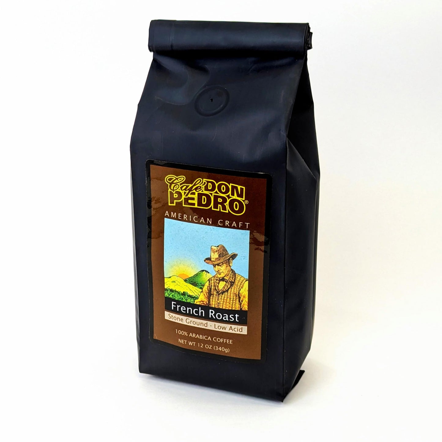 Cafe Don Pedro French Roast Dark Low-Acid Coffee One 12 oz Bag