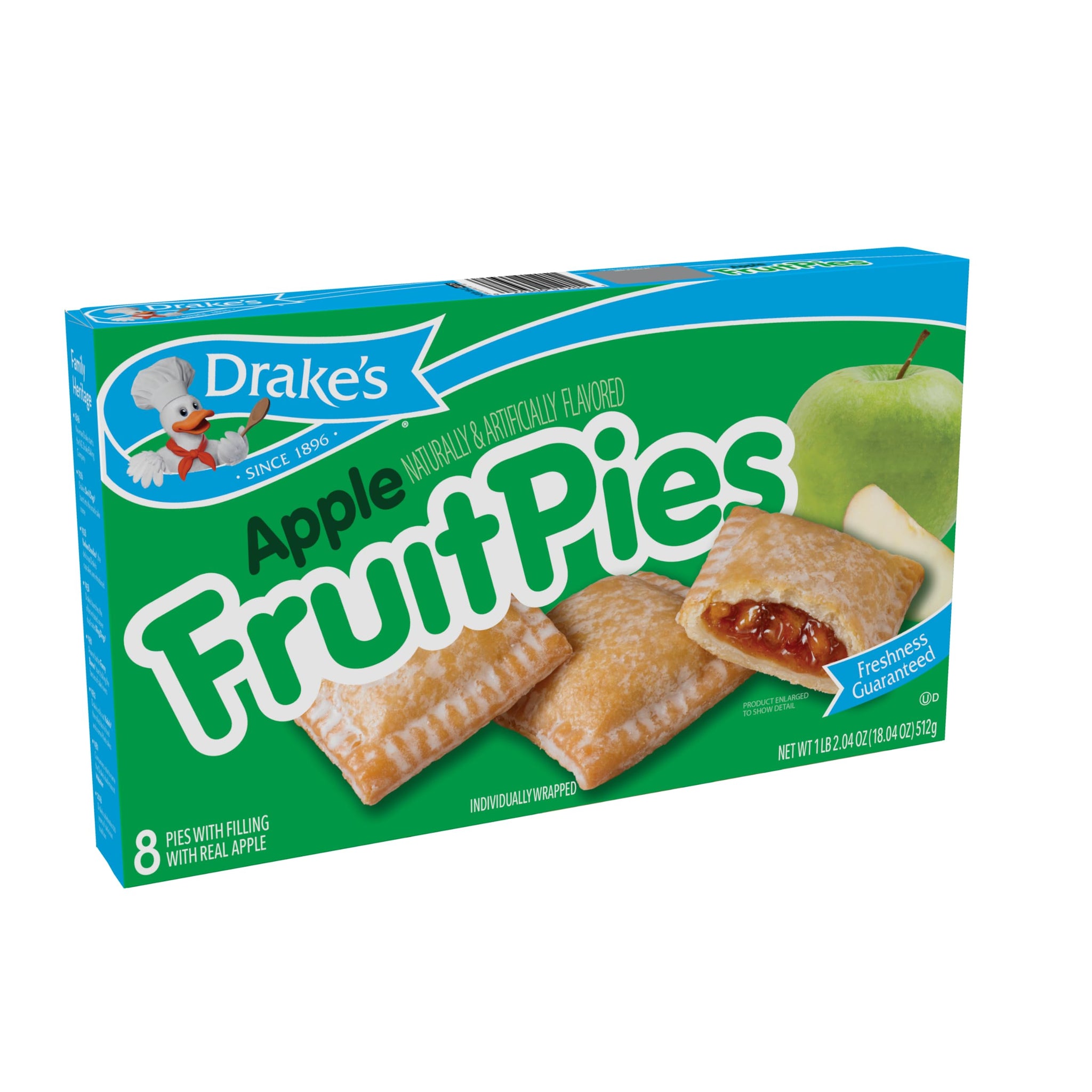 Drake's Fruit Pies 32 Individually Wrapped Pies Apple, 4 Ounce