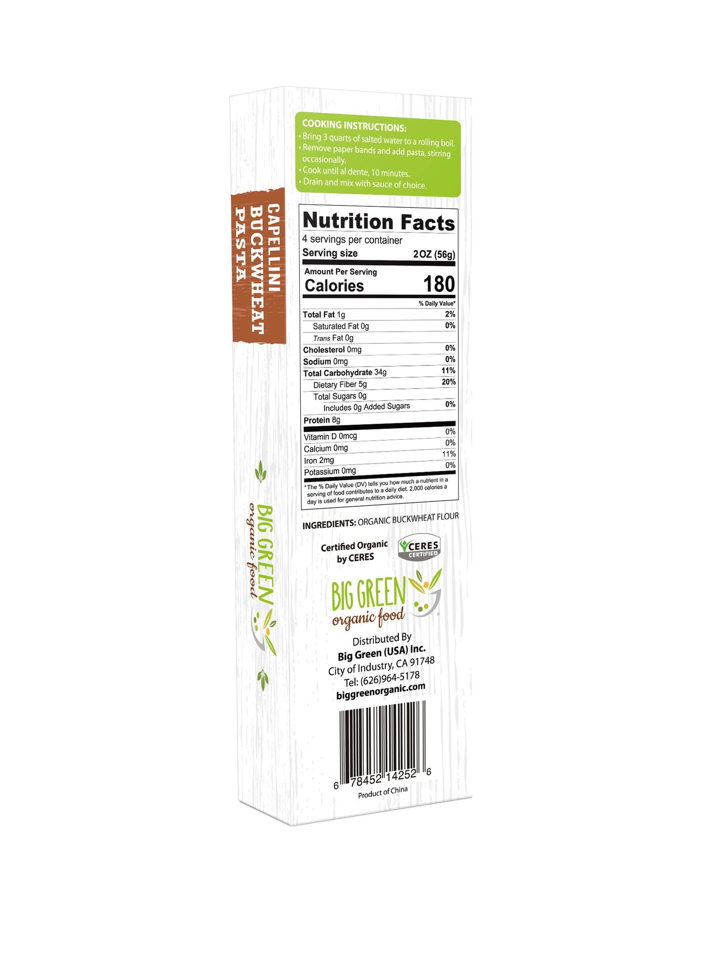 Organic Buckwheat Capellini, 8.8oz, New Concept Pasta (2)