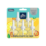 Glade PlugIns Refills Air Freshener, Lemon Zest & Poppy, Scented and Essential Oils for Home and Bathroom, 0.67 Fl Oz, 5 Count