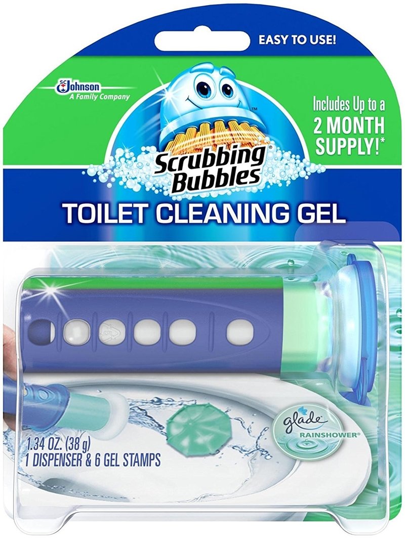 Scrubbing Bubbles Toilet Cleaning Gel, Lavender Meadow and Rainshower Variety Pack, 1.34 oz each (Bundle: 2 Items)
