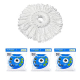 Ciclone Ispinmop 3-Pack Spin Mop Replacement Head - Spin Mop Refill Microfiber - Ciclone Ispinmop 360 Mop Head Refill - Spin Mop Head Replacement