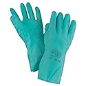 Ansell Size 10 Green Sol-Vex 13" 11 mil Nitrile Chemical Resistant Gloves with Sandpatch Grip Finish and Straight Cuff