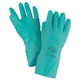 Ansell Size 10 Green Sol-Vex 13" 11 mil Nitrile Chemical Resistant Gloves with Sandpatch Grip Finish and Straight Cuff