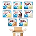 Jello Sugar Free Pudding Mix Instant - Dessert Flavor Variety Pack (8 Flavors) - Fat Free, Sugar Free Jello Pudding Mix & Pie Filling - Includes