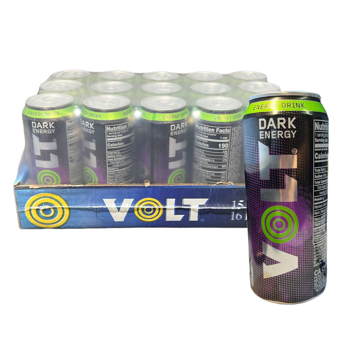 VOLT Dark Energy Drink (16 fl. oz. - 15pcs Case, Berries)