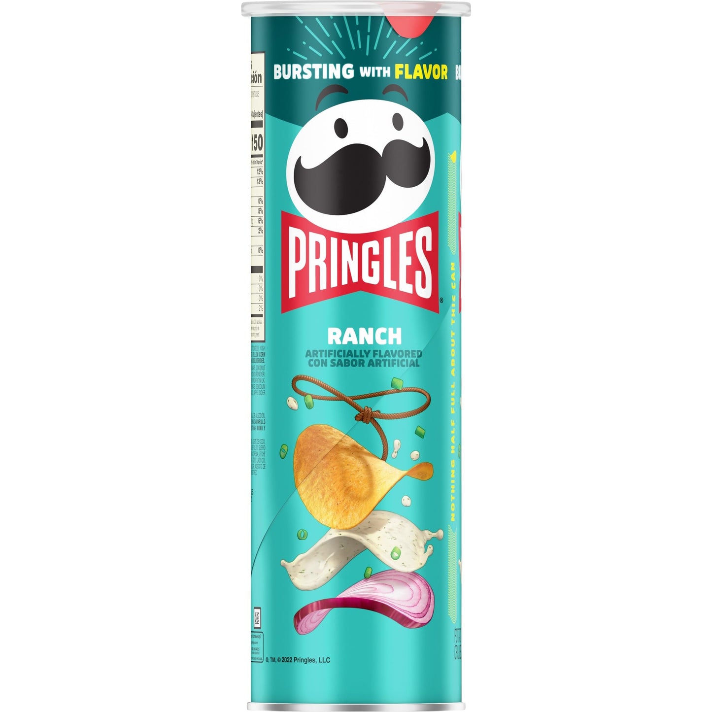Pringles Potato Crisps Chips, Lunch Snacks, On-The-Go Snacks, Ranch, 5.5oz Can (1 Can)
