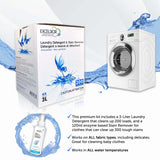 Excelsior HE Laundry Detergent Liquid Fragrance Free Concentrated 200 Loads 3 Liter With Natural Stain Remover, High Efficiency Washing Detergent