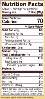 Bob's Red Mill Organic Golden Flaxseed Meal, 32 oz (Pack of 2)