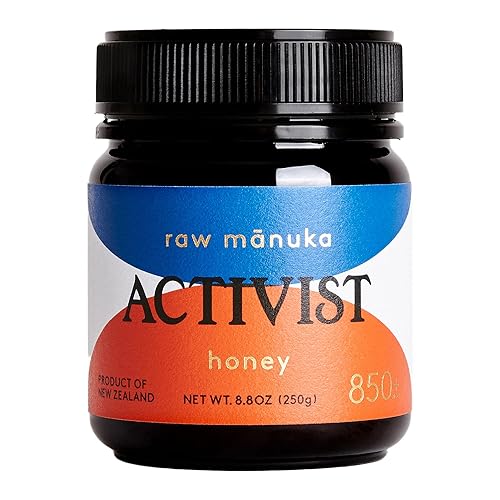ACTIVIST Raw Manuka Honey 850+MGO | Product of New Zealand | Certified Non-GMO | BPA-Free Jar (8.8 oz| 250 g)