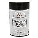 Organic Espresso Bean Powder - Ultra Fine Coffee Powder for Espresso Martini Garnish, Craft Cocktails, Desserts & Baking - 100% Organic Espresso Beans