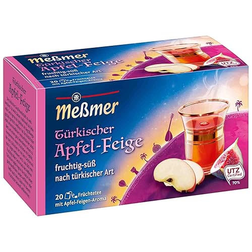King's Crown Messmer Turkish APPLE FIG tea 20 tea bags/1ct. Made in Germany