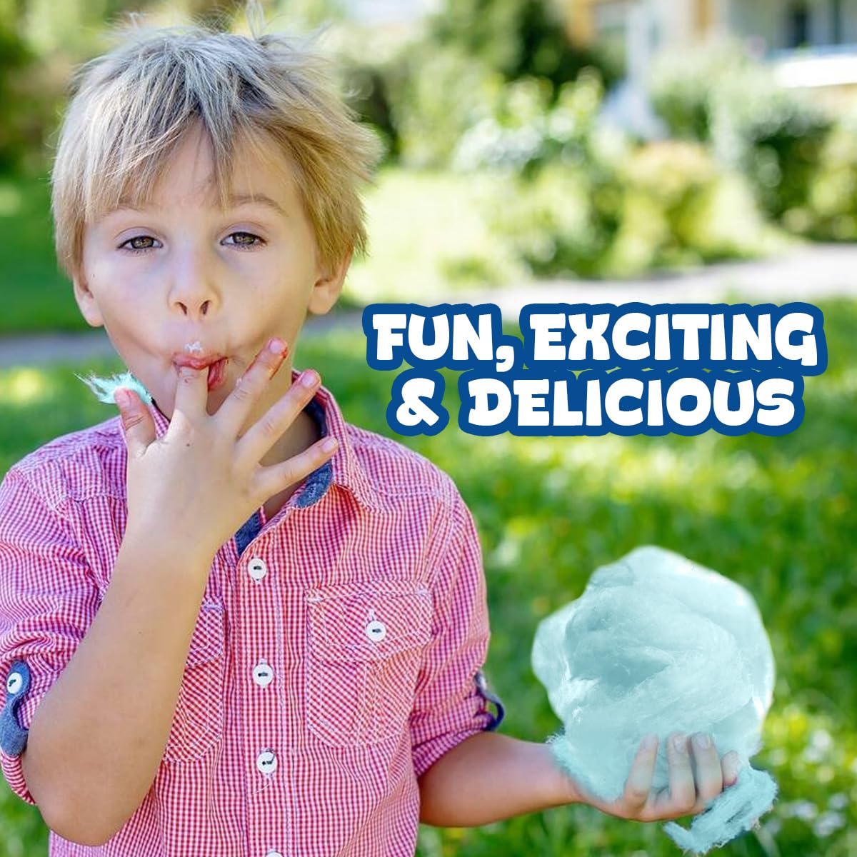 Blue Cotton Candy, Blue Raspberry, 10pk - Individually Wrapped Party Favors