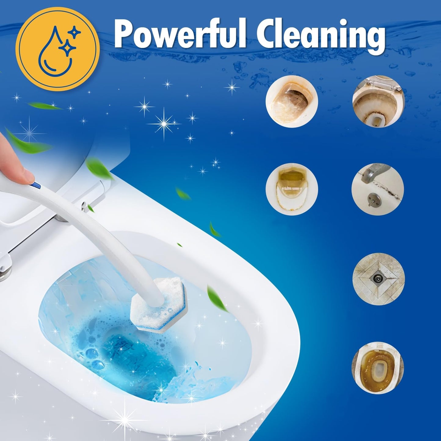 Swilsweep 120 Count Toilet Bowl Wand Refills, Disposable Toilet Cleaner Refills, Disposable Wand Heads Compatible with Clorox and The Most Toilet
