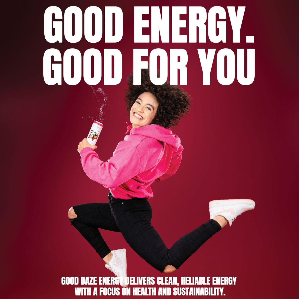 Good Daze Energy Drink, 200mg of Caffeine, Sugar Free, Strawberry 12-Pack