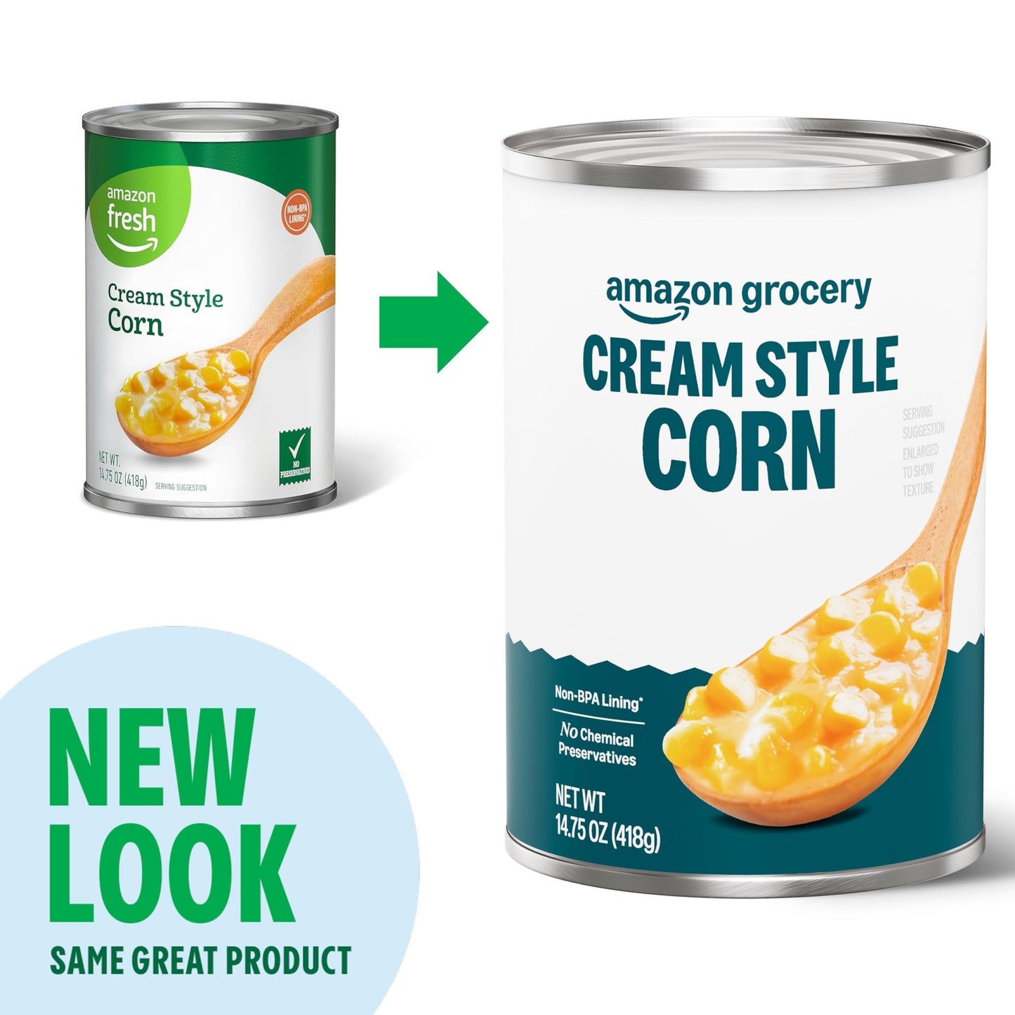 Amazon Grocery, Canned Cream Style Corn, 14.75 Oz