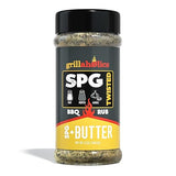 Grillaholics SPG Seasoning with Butter - Garlic Butter Steak Seasoning & BBQ Rub - Premium Salt Pepper Garlic All-Purpose Rub for Beef, Poultry, Pork