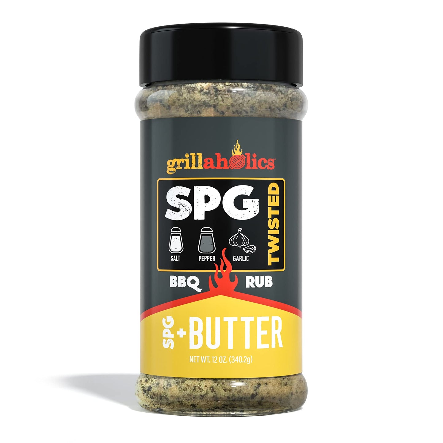 Grillaholics SPG Seasoning with Butter - Garlic Butter Steak Seasoning & BBQ Rub - Premium Salt Pepper Garlic All-Purpose Rub for Beef, Poultry, Pork