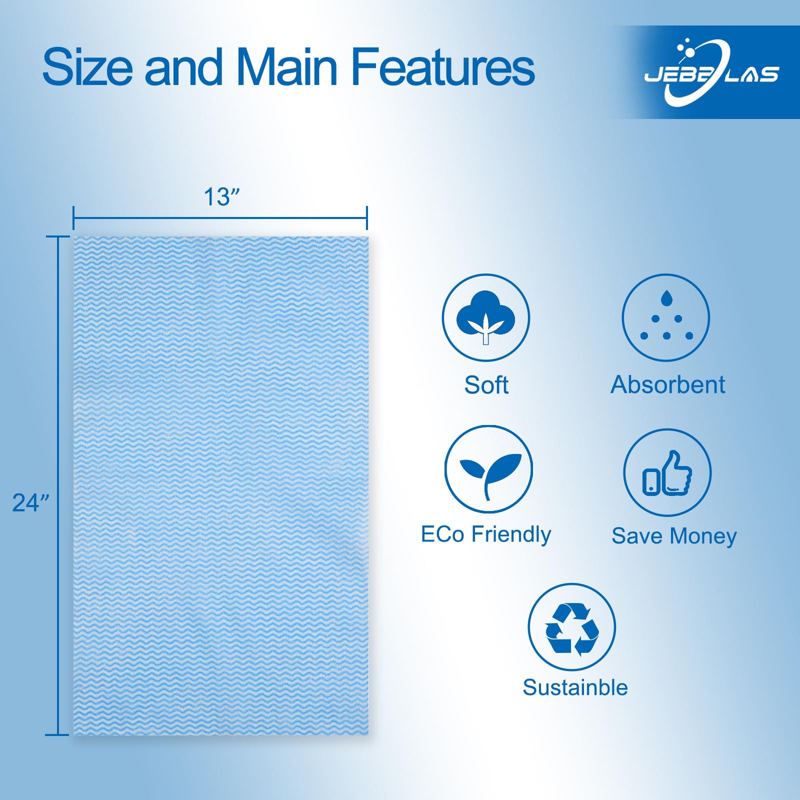 JEBBLAS Cleaning Towels Dish Towels and Dish Cloths Reusable Towels,Handy Cleaning Wipes, Great Dish Towel, Disposable, Absorbent, Dry Quickly 60