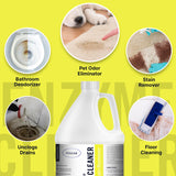 Multi-Purpose Probiotic Enzyme Citrus Cleaner, 1/2 Gallon (64 oz.) - Pet Stain and Odor Remover - Concentrated - Professional & Home Strength Drains