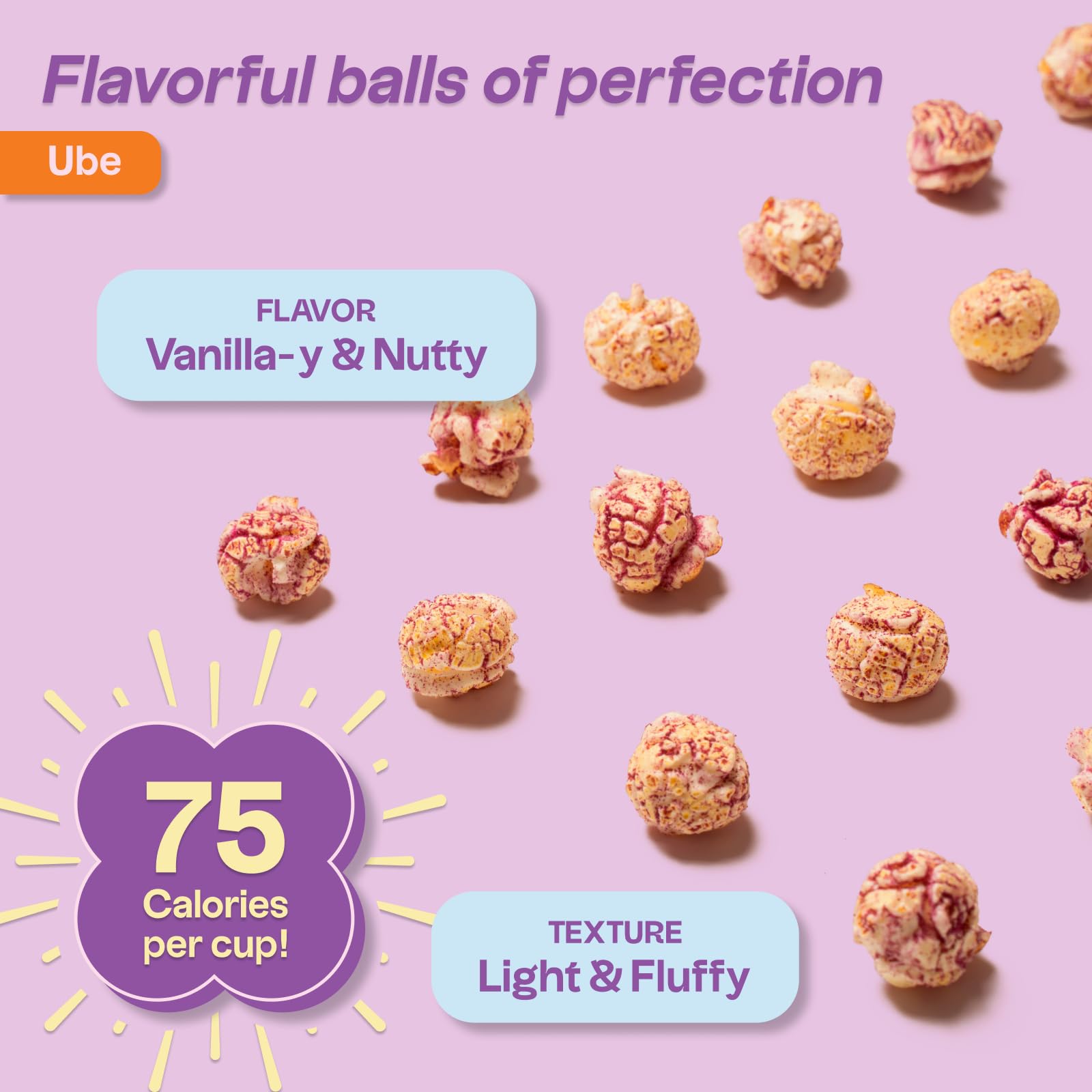 Tochi Gourmet Popcorn Snacks - Ube Flavor - Using Large Popcorn Kernels, Popcorn balls (2.82 Ounce (Pack of 1)